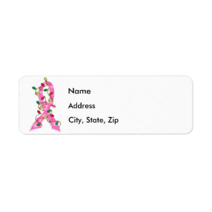 Breast Cancer Christmas Lights Ribbon