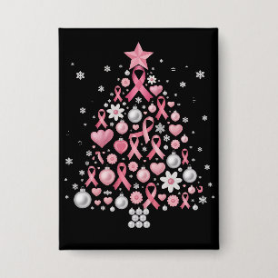 Breast Cancer Christmas Tree Snowflakes Xmas
