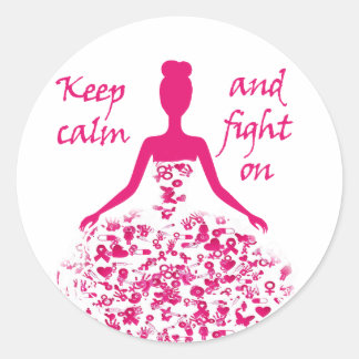 breast cancer classic round sticker