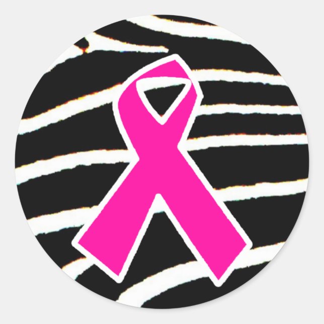 Breast Cancer Classic Round Sticker (Front)