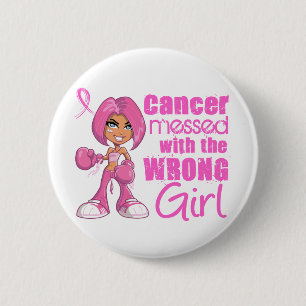 Breast Cancer Combat Girl 1 6 Cm Round Badge
