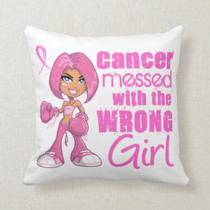 Breast Cancer Combat Girl 1 Cushion