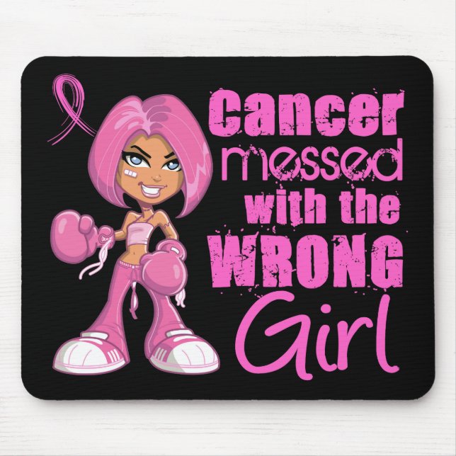 Breast Cancer Combat Girl 1 Mouse Pad (Front)