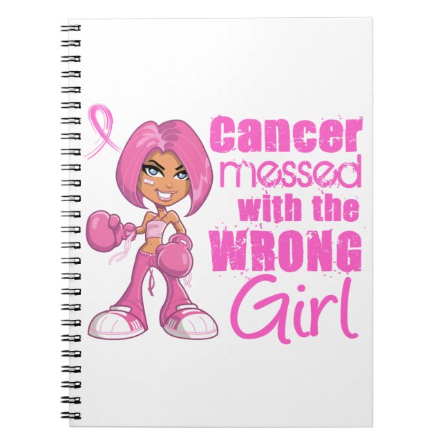 Breast Cancer Combat Girl 1 Notebook (Front)