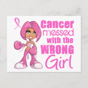 Breast Cancer Combat Girl 1 Postcard