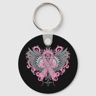 Breast Cancer Cool Wings Key Ring