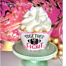 Breast cancer cupcake liner, football cupcake line