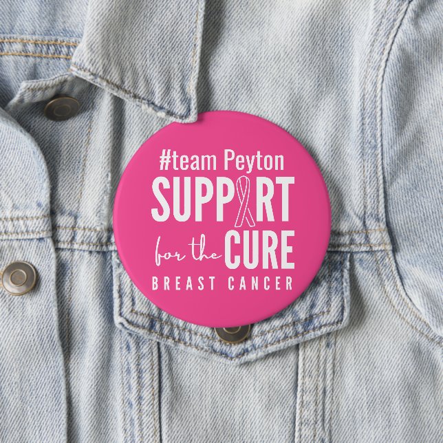 breast cancer custom name support Buttons pink (In Situ)