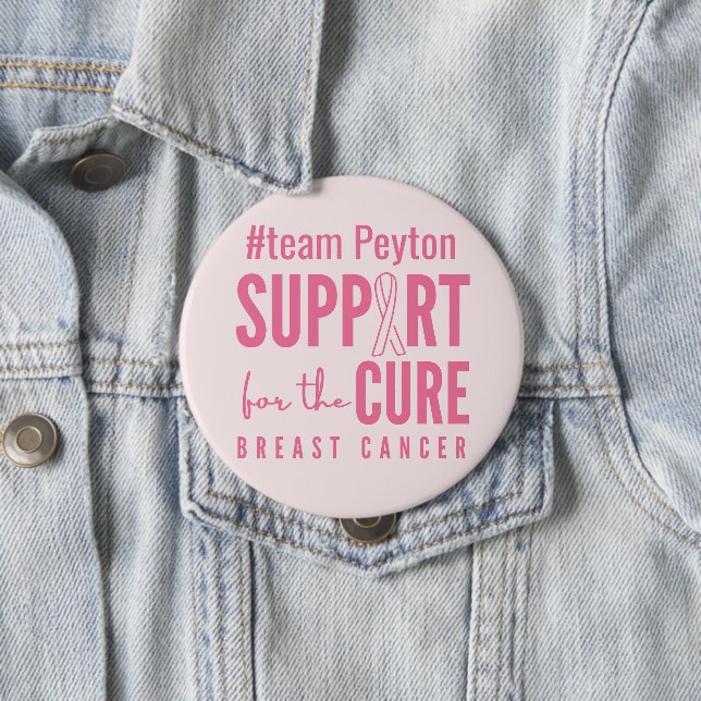 breast cancer custom personalised pink  Button  (In Situ)