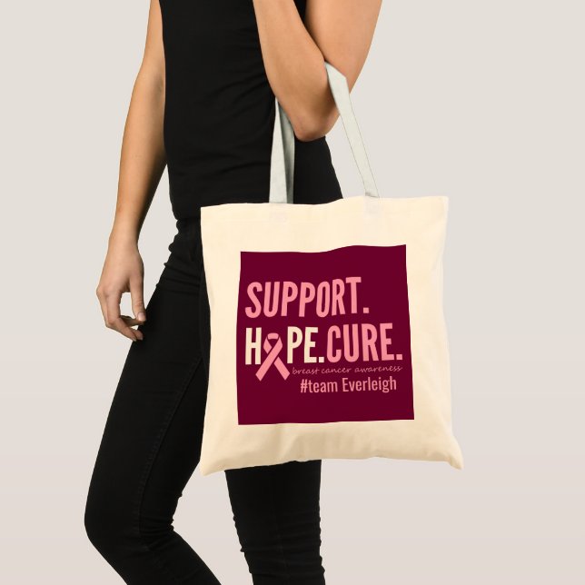 breast cancer Custom Personalised Tote Bags (Front (Product))