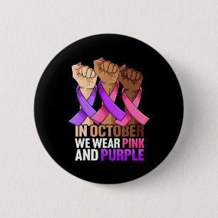 Breast Cancer Domestic Violence Awareness Pink Pur 6 Cm Round Badge