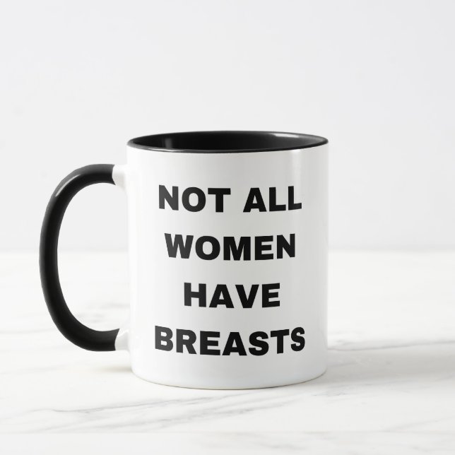 Breast Cancer Double Mastectomy to Flat Coffee Mug (Left)