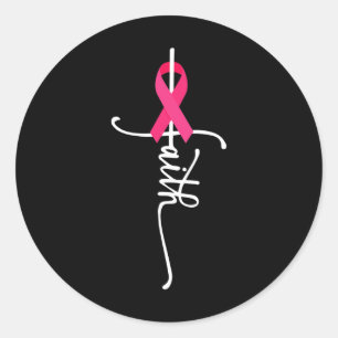 Breast Cancer Faith Breast Cancer Awareness Classic Round Sticker