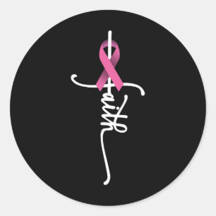 Breast Cancer Faith Breast Cancer Awareness Suppor Classic Round Sticker
