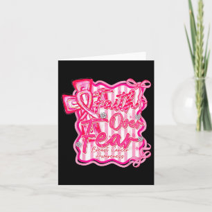 Breast Cancer Faith Over Fear Coquette Card