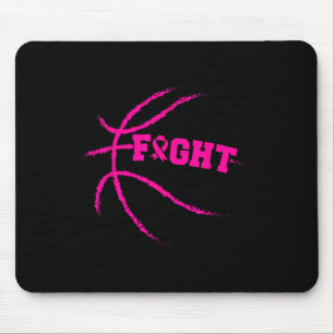 Breast Cancer Fight Basketball Player Pink Ribbon  Mouse Pad