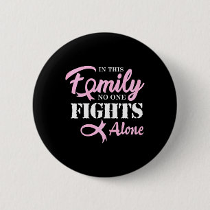 Breast Cancer Fight Cancer Ribbon 6 Cm Round Badge