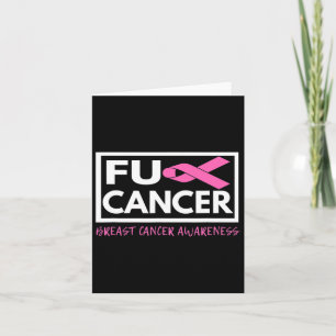 Breast Cancer Fight Cancer Ribbon  Card