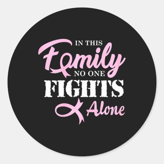 Breast Cancer Fight Cancer Ribbon  Classic Round Sticker (Front)