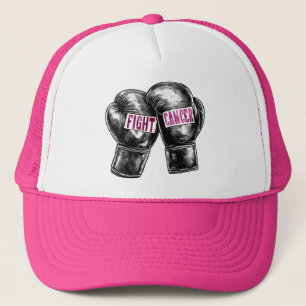 Breast Cancer Fighter Boxing Gloves Trucker Hat