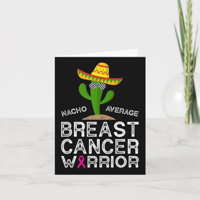 Breast Cancer Fighting Support Funny Cancer Fighte Card (Front)