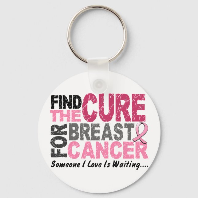 BREAST CANCER Find The Cure 1 Key Ring (Front)