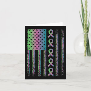 Breast Cancer Flag Awareness Survivor Gift  Card