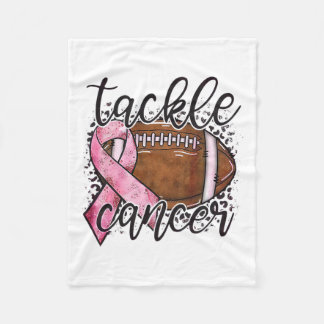 Breast Cancer Football Pink Ribbon Awareness  Fleece Blanket