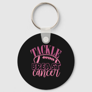Breast Cancer Footll Tackle Breast Cancer Believe Key Ring