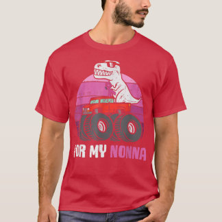Breast Cancer For My Nonna Vintage TRex Dinosaur O T-Shirt