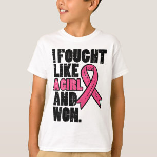 Breast Cancer Fought Like Girl Won Awareness Survi T-Shirt