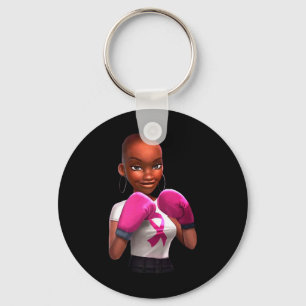 Breast Cancer Girl Boxing Warrior Breast Cancer Wo Key Ring