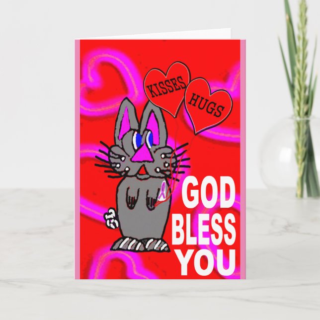 Breast Cancer God Bless You Card (Front)