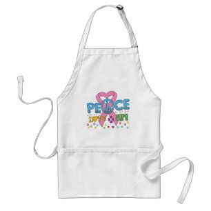 Breast Cancer Groovy Peace Love Cure Standard Apron