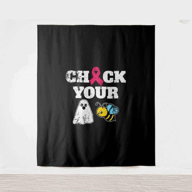 Breast Cancer Halloween Tapestry (Front)