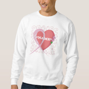 Breast Cancer Heart Customised Sweatshirt