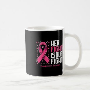 Breast Cancer Her Fight Is Our Fight Breast Cancer Coffee Mug