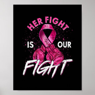 Breast Cancer Her Fight is Our Fight Breast Cancer Poster