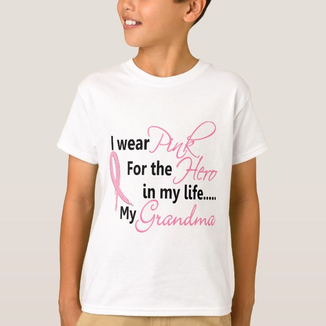 Breast Cancer HERO IN MY LIFE, MY GRANDMA 1 T-Shirt (Front)