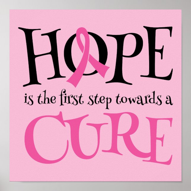 Breast Cancer Hope Cure Support Poster (Front)