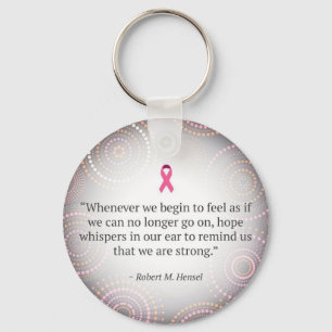 Breast Cancer: Hope key chain. Key Ring