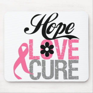 Breast Cancer HOPE LOVE CURE Gifts Mouse Pad