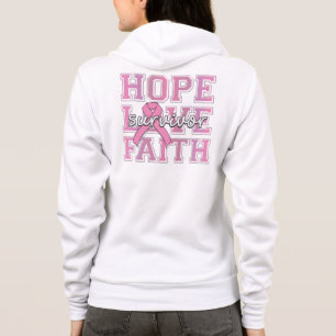 Breast Cancer Hope Love Faith Survivor Hoodie