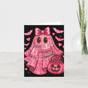 Breast Cancer Hope Strength Faith Survivor Ghost W Card