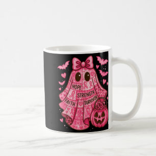 Breast Cancer Hope Strength Faith Survivor Ghost W Coffee Mug