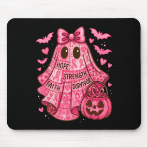 Breast Cancer Hope Strength Faith Survivor Ghost W Mouse Pad