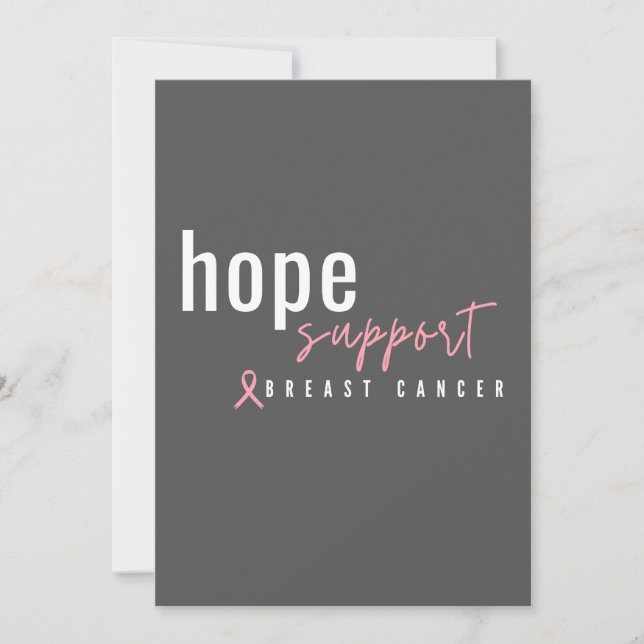 breast cancer. hope support Invitations  (Front)