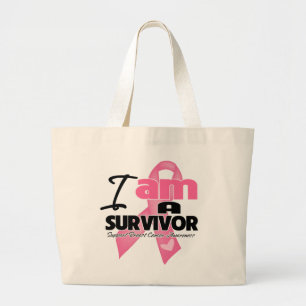 Breast Cancer - I am a Survivor Large Tote Bag