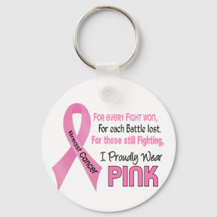 Breast Cancer I Proudly Wear Pink 1 Key Ring
