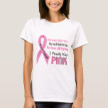 Breast Cancer I Proudly Wear Pink 1 T-Shirt<br><div class="desc">Support everyone battling Breast Cancer,  celebrate the Breast Cancer Survivors,  and honour each person who has lost their Battle to Breast Cancer with inspirational tshirts and gifts with Pink Ribbon. Ideal for Breast Cancer Awareness Month,  Breast Cancer Walks,  Breast Cancer Support Events,  or anytime!</div>
